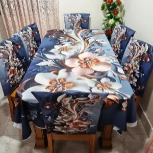 China Premium 3D Print Table Cloth Set