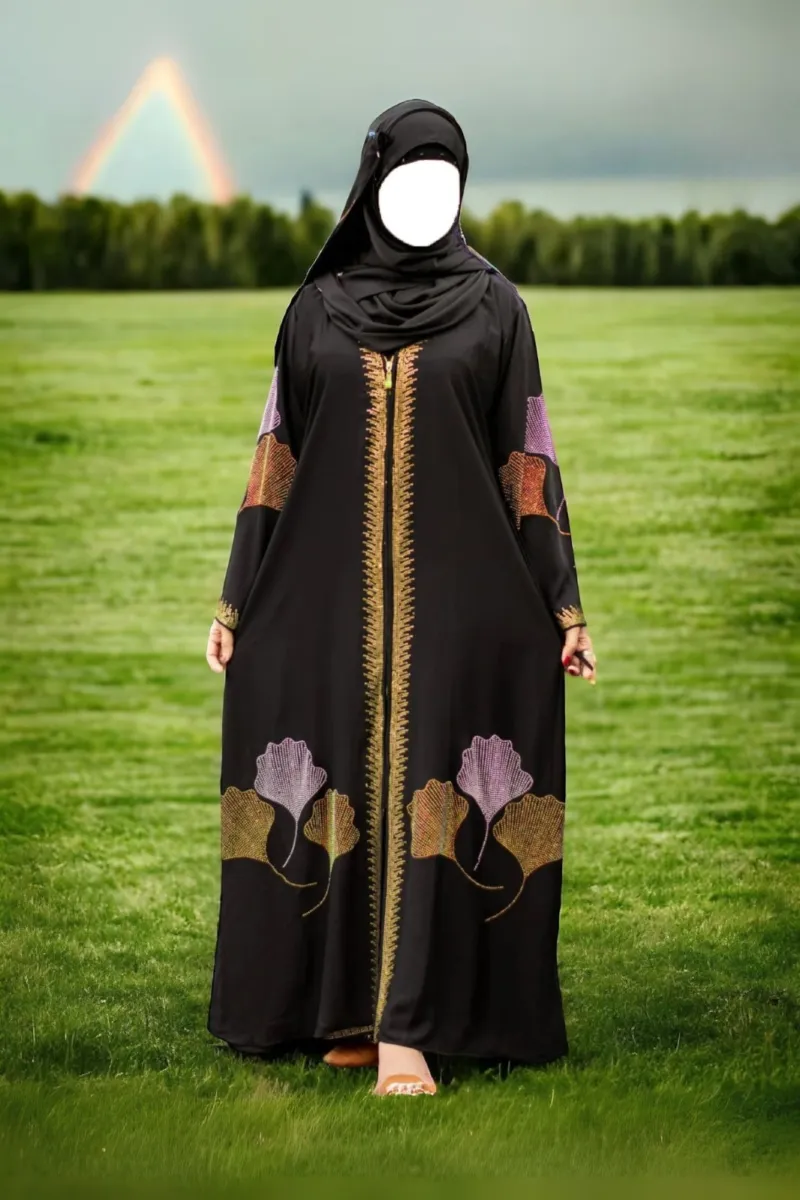Stone Work Koti Borka Set with Inner and Hijab, Body 48