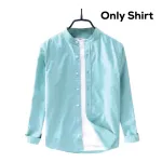 3 Pcs Combo Men's Ban Collar Cotton Shirt-