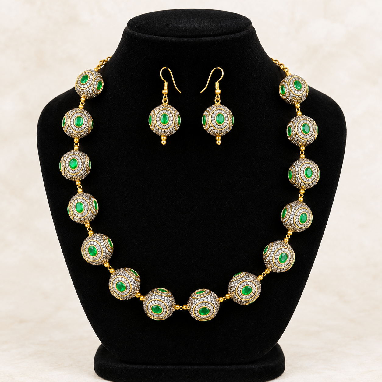 Premium Antique Turkish Ball Necklace Set