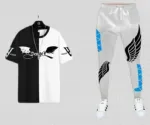 Men's Printed Half Sleeve T-Shirt and Full Pant Set, 4 Colours