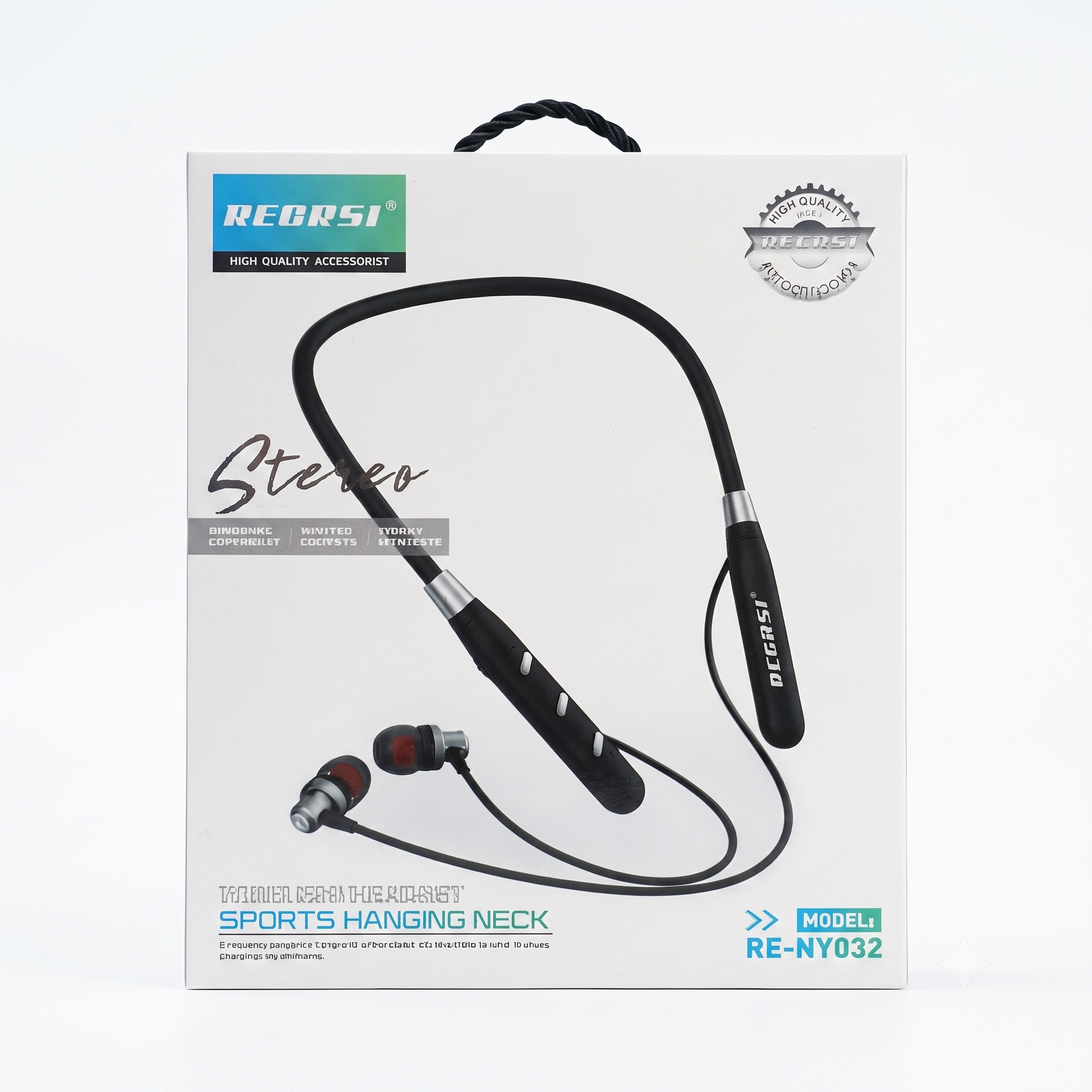 Regrsi RE-NY032 Wireless Bluetooth Neckband | Lightweight Sports Earphones with 8 Hours Playtime, Clear Sound & Fast Charging