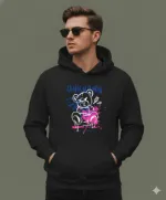 DTF Printed Drop Shoulder Cotton Hoodie, Chest 40 to 46 Inch