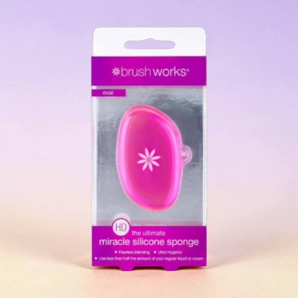 Brushworks HD Miracle Silicone Sponge - Oval Pink (China)