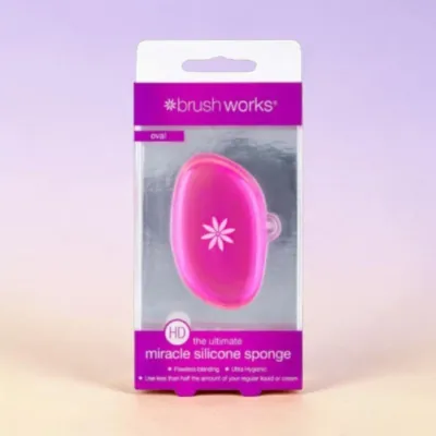 Brushworks HD Miracle Silicone Sponge - Oval Pink (China)