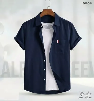 Men's Pure Remi Cotton Half Sleeve Shirt, Sizes M, L and XXL