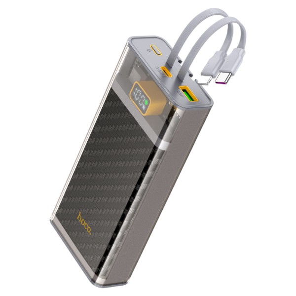 Hoco J104A 22.5W 20000mAh Fast Charging Power Bank with Built-in Cable