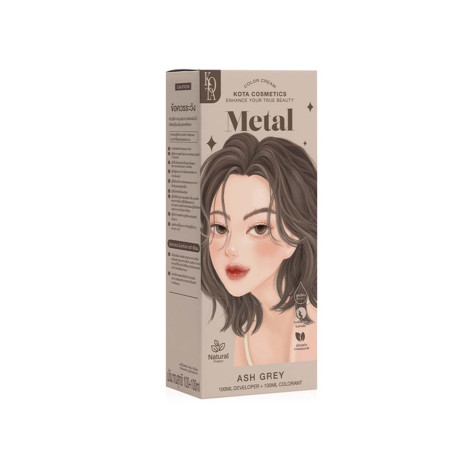 Kota Hair Color Cream Metal - Ash Grey (Thailand)