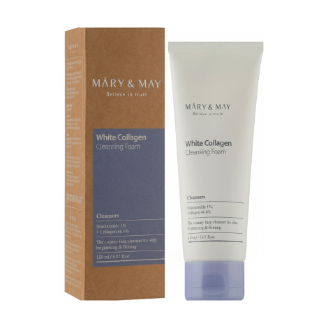 Mary & May White Collagen Cleansing Foam 150ml (Korea)