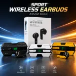 K8 Sport True Wireless Earbuds – In-Ear Bluetooth Earphones with Deep Bass, Touch Control, LED Digital Display & Secure Fit for Gym & Sports