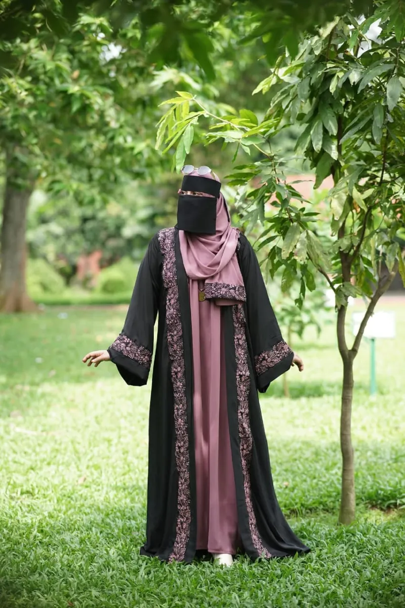 Koti Abaya Borka with Maggi Sleeve Inner and Hijab, 3 Colours