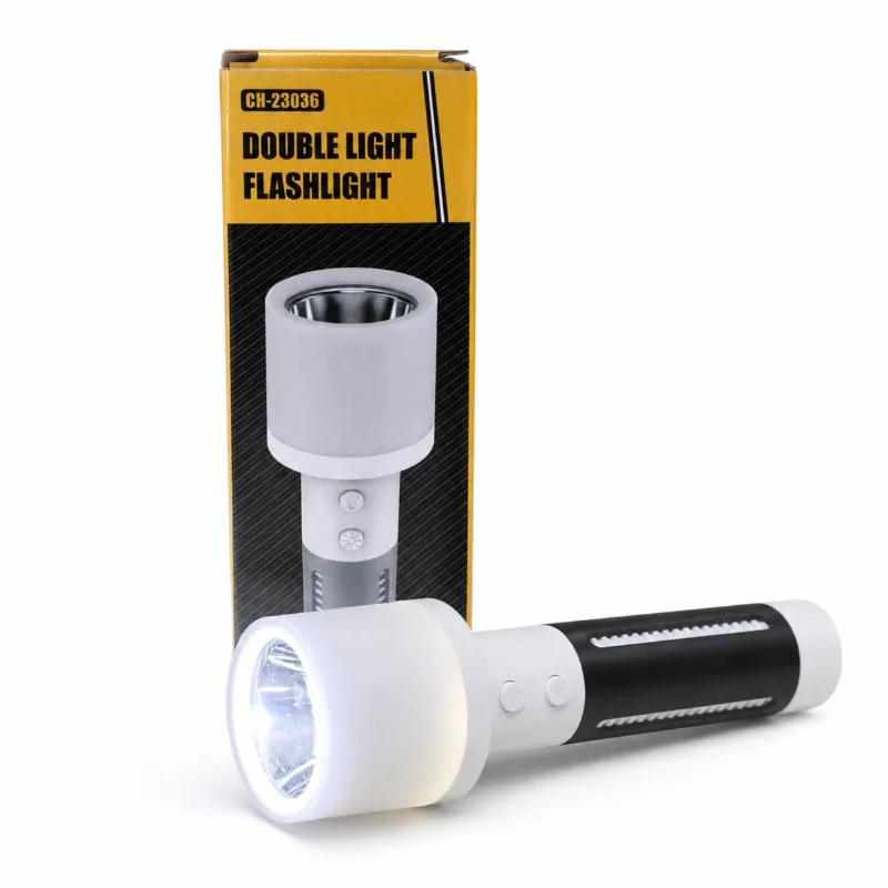 2-in-1 Rechargeable Double Light Torch Light & Reading/table Lamp