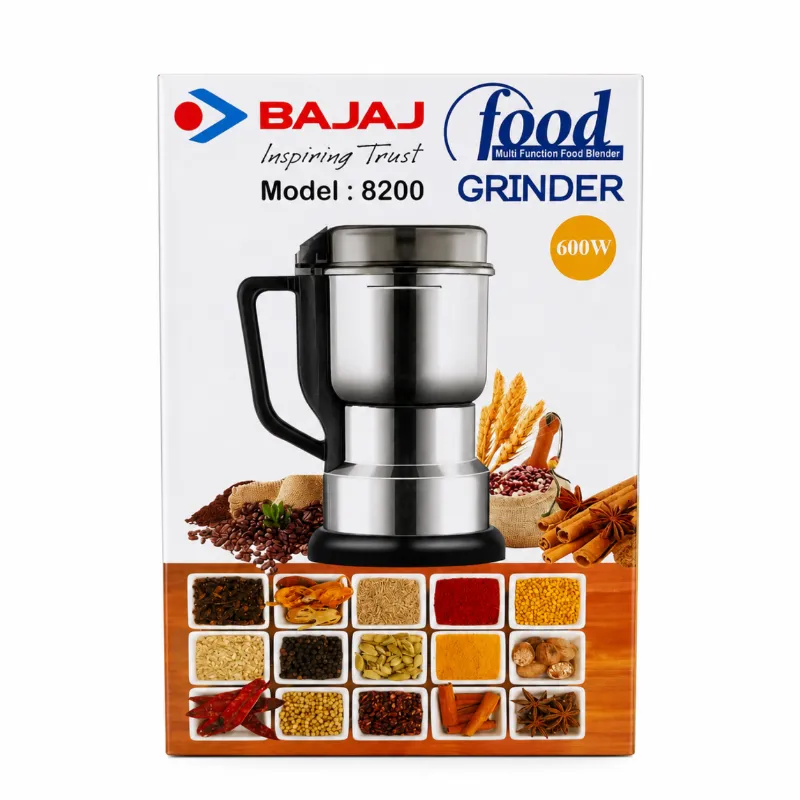 Multifunctional Electric Stainless Steel Food Grinder 1500W – High-Power Spice, Coffee Bean, Nut & Grain Grinder Machine (Model: 8200)