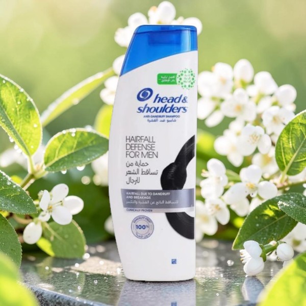 Head & Shoulders Hairfall Defence For Men Anti Dandruff Shampoo 350ml (Saudi Arabia)
