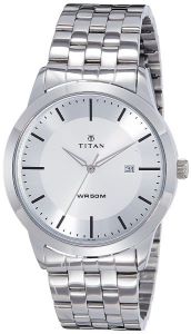 Titan Analog Silver Dial Men's Watch-1584SM03