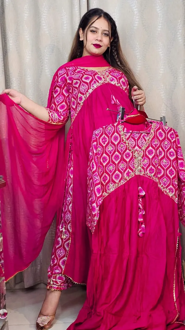 Aliya Cut Linen Three Piece with Karchupi Work, 5 Colours